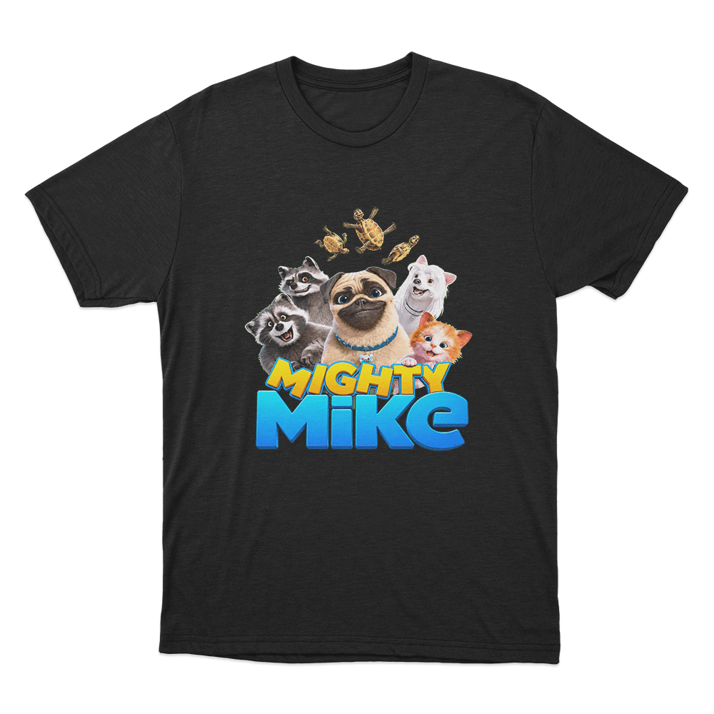 Mighty Mike Character Group T Shirt Black Mighty Mike Character Group T Shirt Black