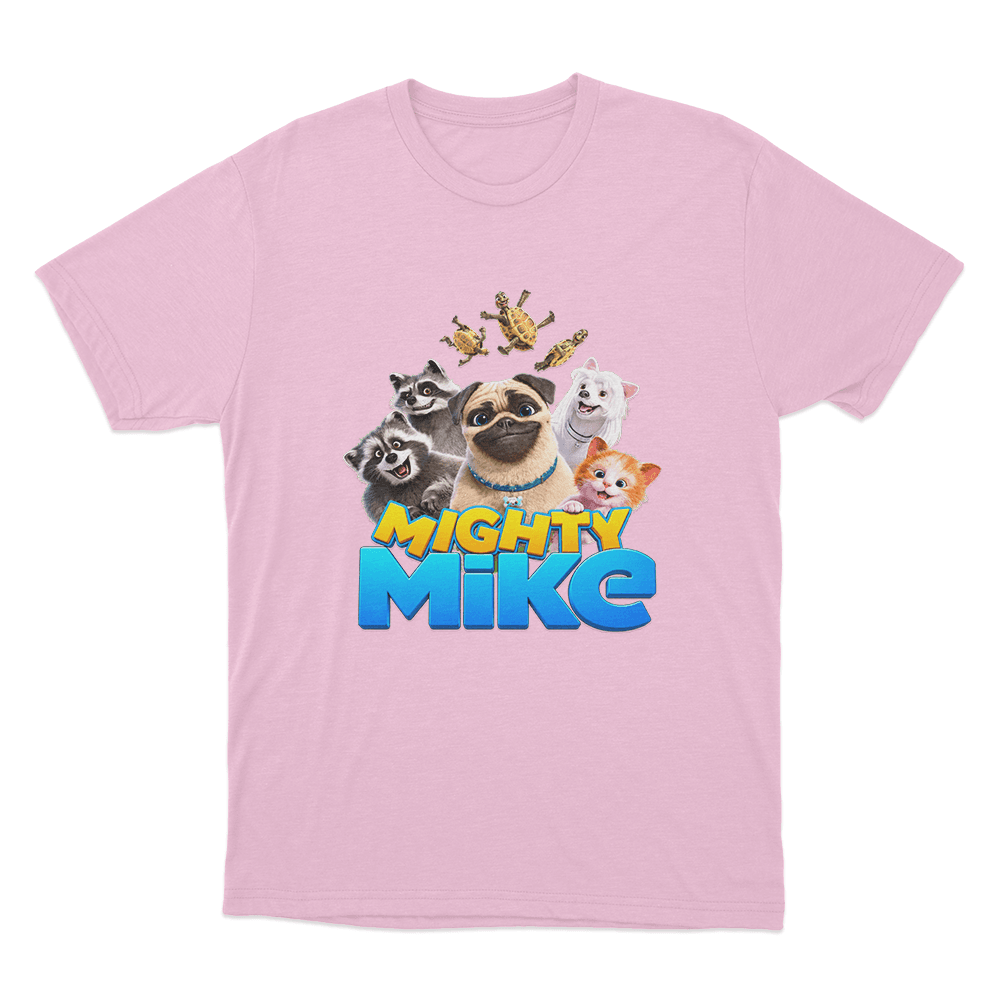 Mighty Mike Character Group T Shirt Pink Mighty Mike Character Group T Shirt Pink
