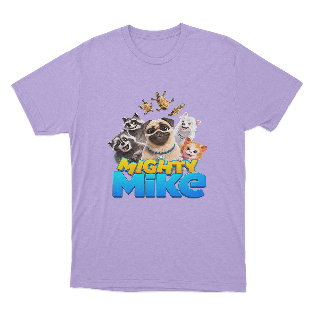 Mighty Mike Character Group T Shirt Purple Mighty Mike Character Group T Shirt Purple
