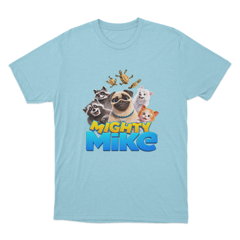 Mighty Mike Character Group T Shirt Sky Blue Mighty Mike Character Group T Shirt Sky Blue