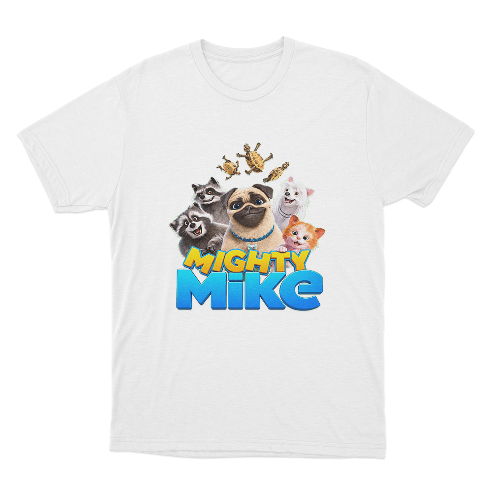 Mighty Mike Character Group T Shirt White Mighty Mike Character Group T Shirt White