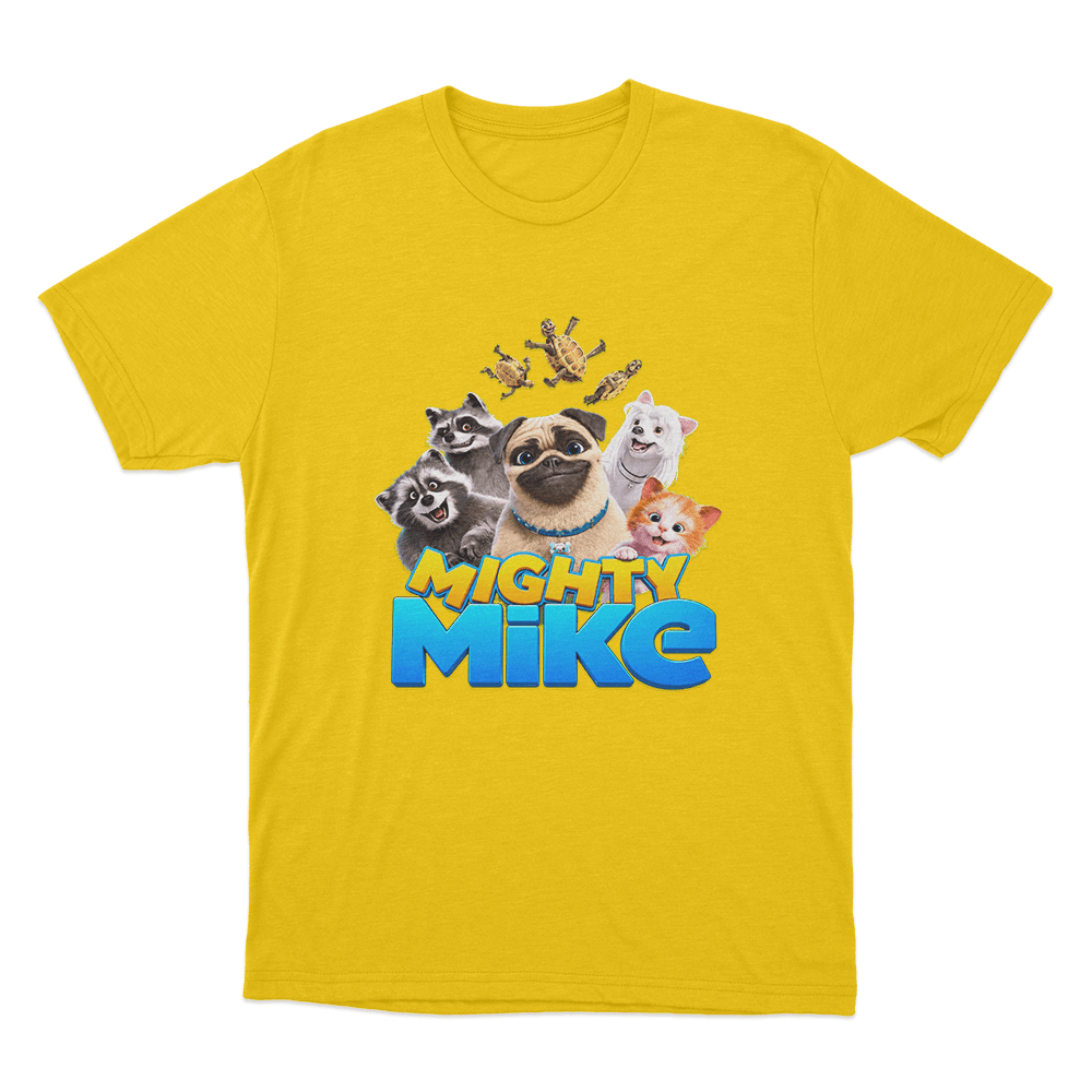 Mighty Mike Character Group T Shirt Yellow Mighty Mike Character Group T Shirt Yellow