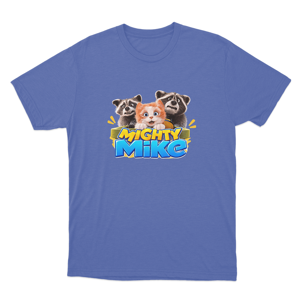 Mighty Mike Mischief Crew Unisex T Shirt Blue Mighty Mike Mischief Crew Unisex T Shirt Blue