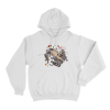 Mighty Mike Raccoon Chaos Unisex Hoodie White