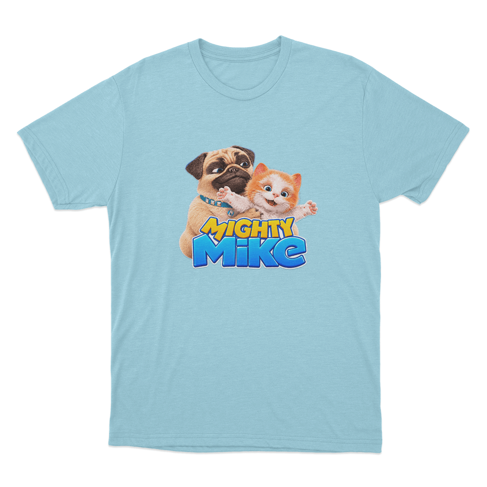 Mike & Fluffy Unisex T Shirt Sky Blue Mike Fluffy Unisex T Shirt Sky Blue